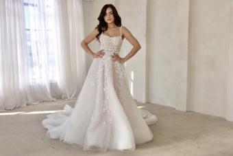 Martina Liana Style #Nina #4 (IVRM-PL) IVR LACE TULLE & RUM ROYAL ORG W PLN TULLE LINED BACK BODICE thumbnail