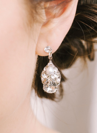 Sara Gabriel Style #Daphne Earrings #0 default Pale Ivory/Silver thumbnail